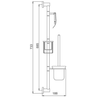 Многофункциональная стойка Frap F1726 хром